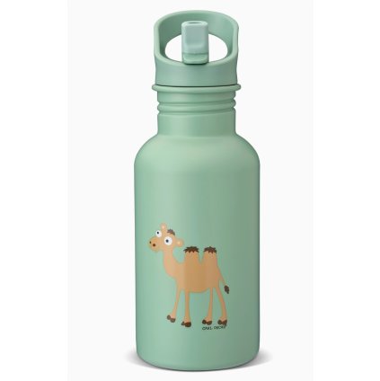 Carl Oscar - STEELish nerezová láhev - zelená/velbloud