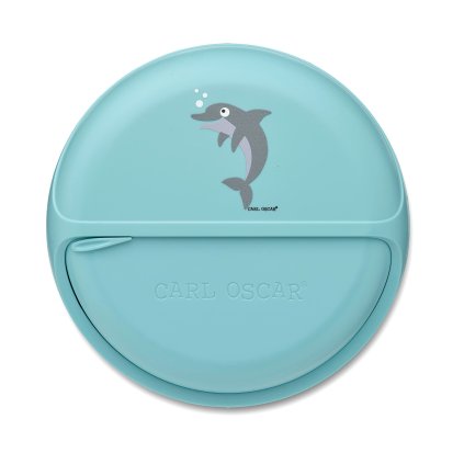 Carl Oscar - SnackDISC™ svačinový disk - světle modrý/delfín