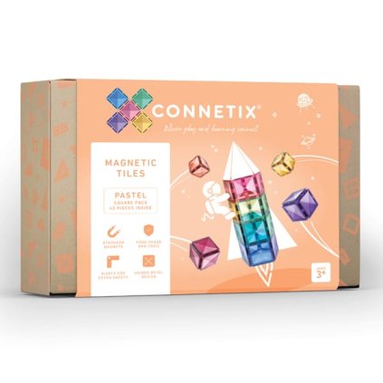 11470 2 connetix magneticka stavebnice rozsirujici sada 40 dilu pastelove ctverce
