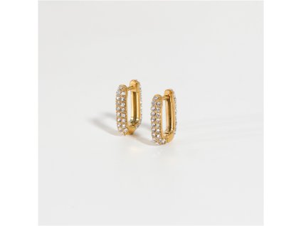 damske zlate zirkonove nausnice 18k elegantne