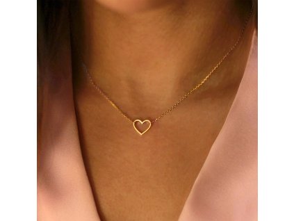 náhrdelník dámsky srdce pozlateny