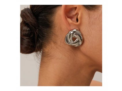 Dámske modne naušnice GIGI strieborné 18k