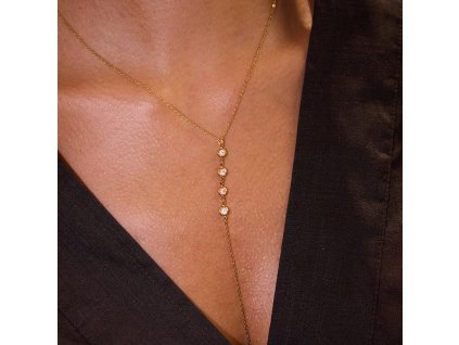 Náhrdelník elegantný so zirkónmi