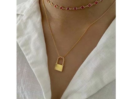 zlaty nahrdelnik zamok vodeodolny