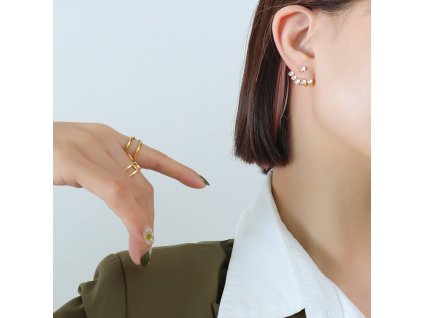 pozlatene nausnice 18k z nehrdzavejucej ocele