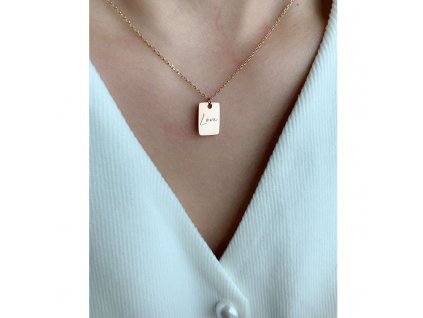 Náhrdelník zlaty laska z nehrdzavejúcej ocele