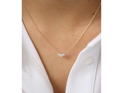 zlaty nahrdelnik damsky 18k elegantny nehrdzavejuca ocel