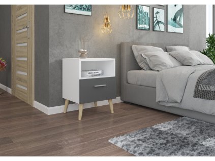 Noční stolek se zásuvkou LOGAN  Noční stolek se zásuvkou LOGAN