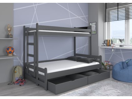 Třílůžková patrová postel BENITO 200x80  Třílůžková patrová postel BENITO