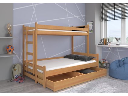 Třílůžková patrová postel BENITO 200x80  Třílůžková patrová postel BENITO