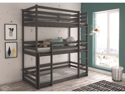 Třílůžková patrová postel TEDRO 180x80  Třílůžková patrová postel TEDRO