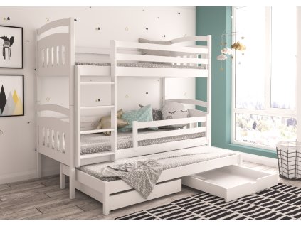 Třípatrová postel pro tři osoby ALDO 180x80  Třípatrová postel pro tři osoby ALDO