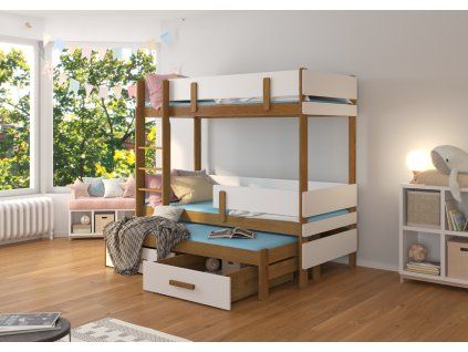 Třípatrová postel pro tři osoby ETAPO 200x90