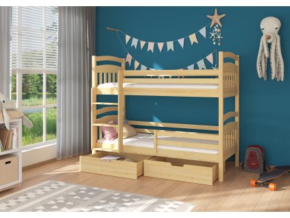 Dvoulůžková patrová postel s matracemi ADA 180x80  Dvoulůžková patrová postel ADA