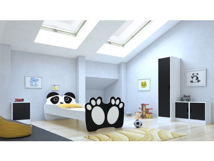 Postel s matrací BEAR BLACK 140x70  Postel s matrací BEAR BLACK