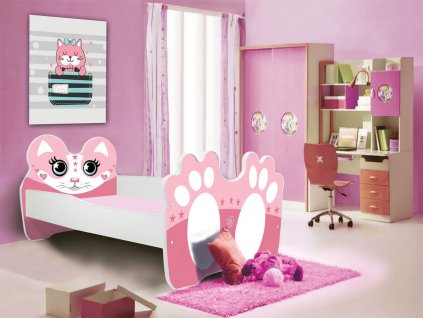 Postel s matrací BEAR PINK 160x80  Postel s matrací BEAR PINK