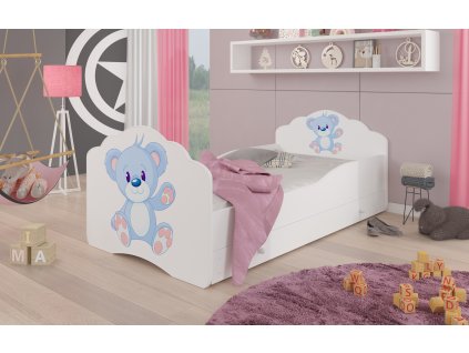 Postel s matrací a šuplíkem CASIMO BLUE BEAR 160x80  Postel s matrací a šuplíkem CASIMO