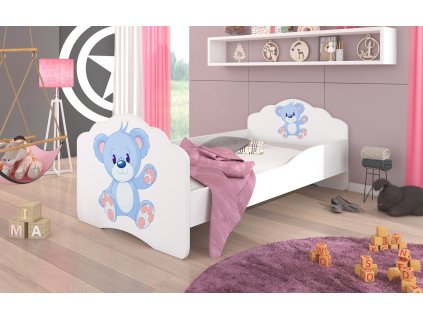 Postel s matrací CASIMO BLUE BEAR 140x70  Postel s matrací CASIMO
