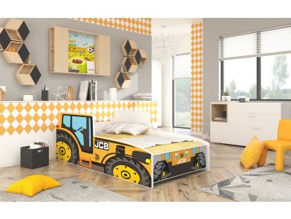 Postel s matracem TRACTOR YELLOW 160x80  Postel s matracem TRACTOR