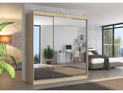 Posuvná skříň se zrcadlem AUSTIN 200  Posuvná skříň se zrcadlem AUSTIN 200