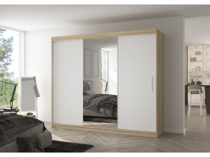 Posuvná skříň s zrcadlem DENIS 250  Posuvná skříň s zrcadlem DENIS 250