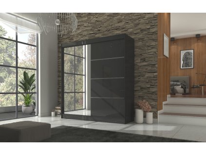 Posuvná skříň s zrcadlem GILTON 200  Posuvná skříň s zrcadlem GILTON 200