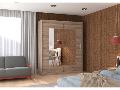 Posuvná skříň s zrcadlem ROSETTE 180  Posuvná skříň s zrcadlem ROSETTE 180