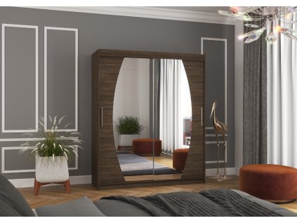 Posuvná skříň s zrcadlem BALTIMORE 180  Posuvná skříň s zrcadlem BALTIMORE 180