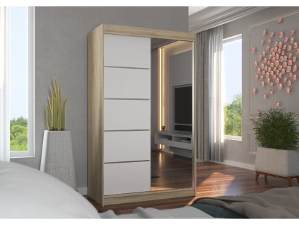 Skříň posuvná se zrcadlem NICEA 120  Skříň posuvná se zrcadlem NICEA 120