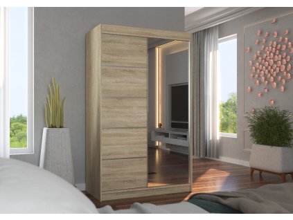 Skříň posuvná se zrcadlem NICEA 120  Skříň posuvná se zrcadlem NICEA 120