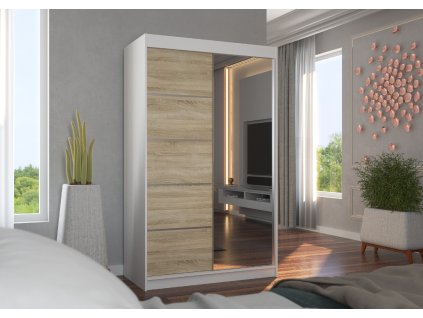 Skříň posuvná se zrcadlem NICEA 120  Skříň posuvná se zrcadlem NICEA 120