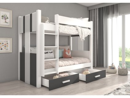 Patrová dvoulůžková postel ARTA 200x90  Patrová dvoulůžková postel ARTA