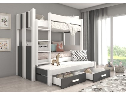 Třílůžková patrová postel ARTEMA 200x90  Třílůžková patrová postel ARTEMA