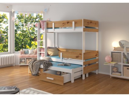 Patrová postel třílůžková ETAPO 200x90  Patrová postel třílůžková ETAPO