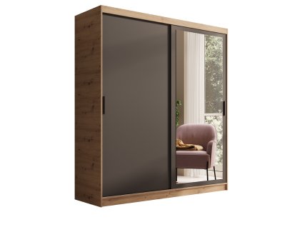 Šatní skříň s zrcadlem Hailey 180  Šatní skříň s zrcadlem Hailey