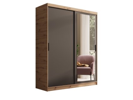 Šatní skříň s zrcadlem Hailey 160  Šatní skříň s zrcadlem Hailey