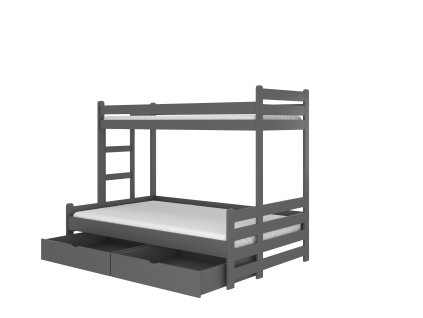 Patrová postel pro tři osoby BENITO 200x90  Patrová postel pro tři osoby BENITO
