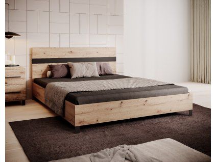 Dvoulůžková postel s roštem MALEN