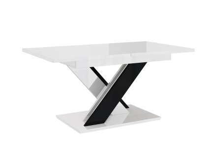 bronx table white gloss black gloss 3
