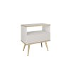 p stolik nocny biały mdf złote nogi