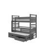 Třílůžková patrová postel HIPPO 200x90