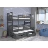 Třílůžková patrová postel HIPPO 180x80  Třílůžková patrová postel HIPPO