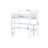 Patrová postel mezzanine MIAGO 200x90