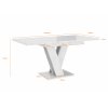 masiv table white gloss 5 extended dim
