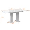 gloss table white gloss 2 extended dim