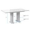 gloss table white gloss 2 dim