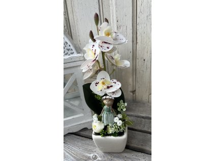 Mini orchidea figurával 3