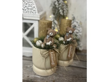 Hintalovas-macis kaspó gyertyával 4