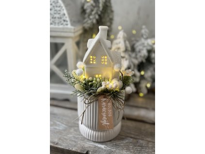 Mesés házikós kaspó leddel