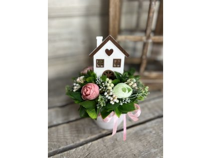 Házikós hóvirágos ováliskaspó